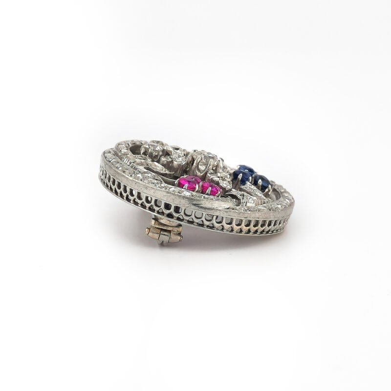 Antike Brosche aus Gold, Silber und Edelsteinen 3 Antike Brosche aus Gold, Silber und Edelsteinen