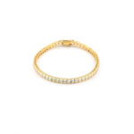 Schlichtes Zirkonia Tennisarmband aus 585er Gold