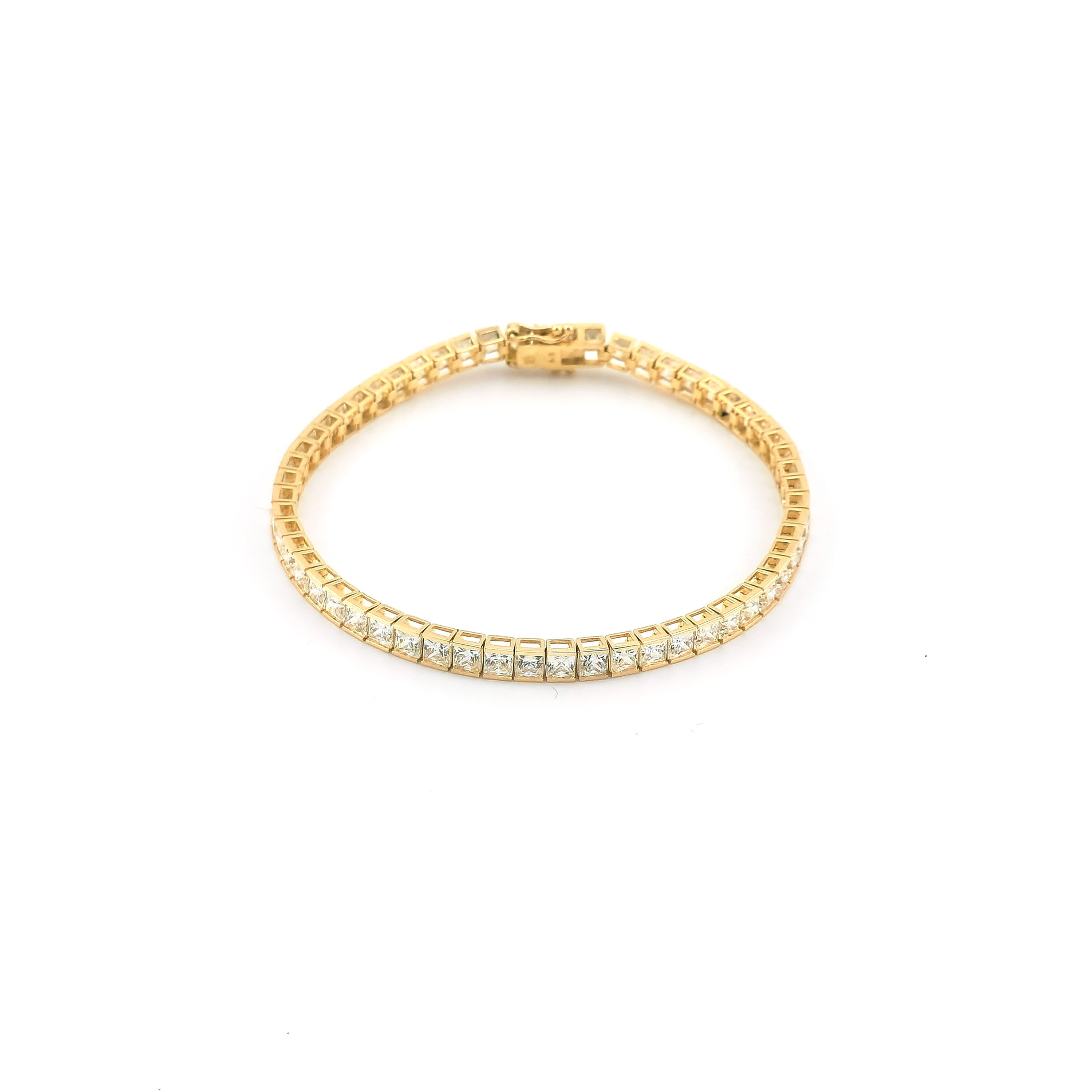 Schlichtes Zirkonia Tennisarmband aus 585er Gold 5 Schlichtes Zirkonia Tennisarmband aus 585er Gold (1)