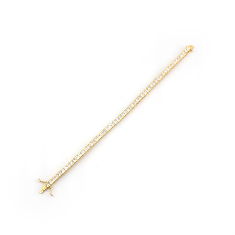 Schlichtes Zirkonia Tennisarmband aus 585er Gold 3 Schlichtes Zirkonia Tennisarmband aus 585er Gold