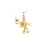 Schornsteinfeger Glücks- Anhänger aus 585er Gold
