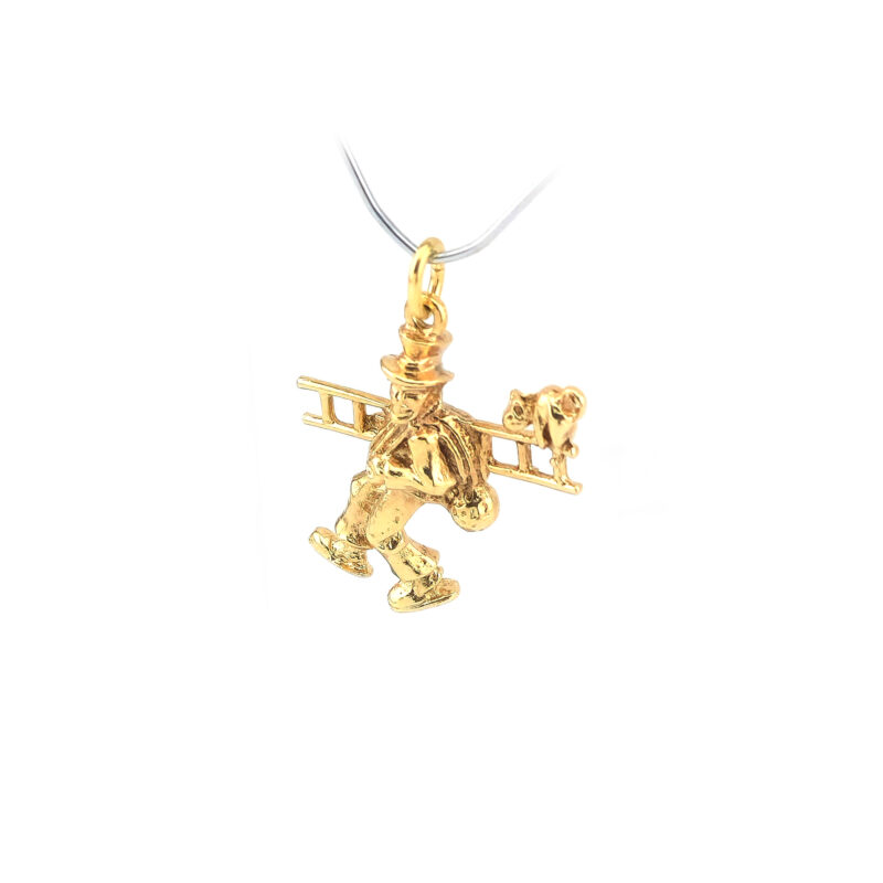 Schornsteinfeger Glücks- Anhänger aus 585er Gold 2 Schornsteinfeger Glücks- Anhänger aus 585er Gold