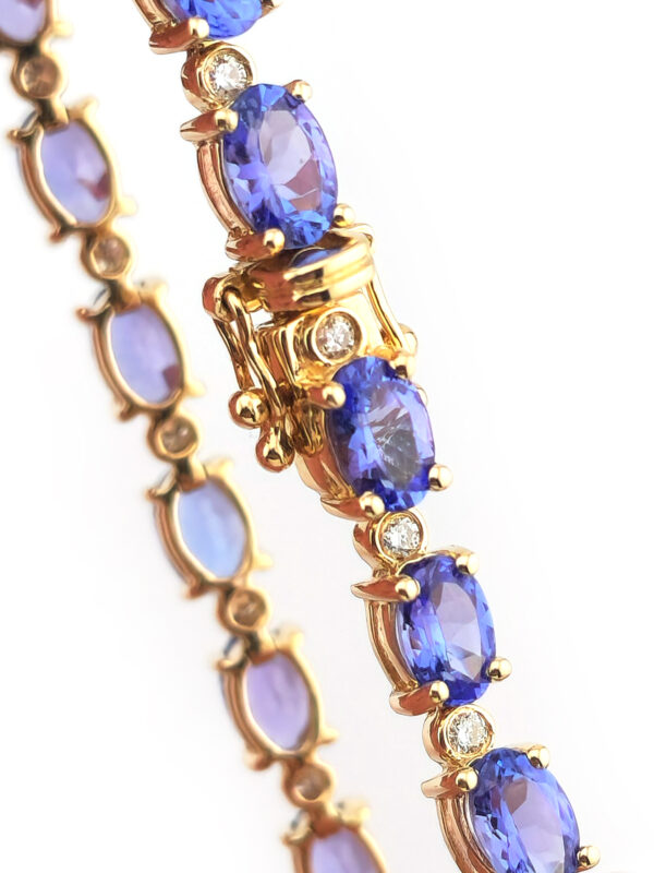 Tansanit Armband mit Diamanten 585er Gold (4)