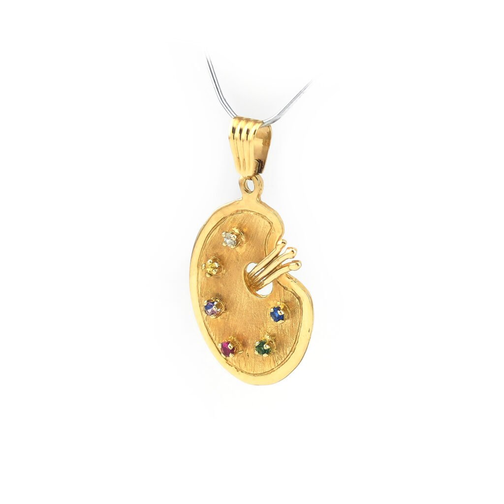 Malpaletten-Anhänger aus 585er Gold und Zirkonia (4)
