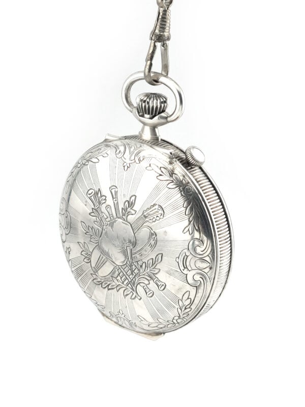 Reuge Prunk Taschenuhr mit Musikspielwerk Schweiz (3)