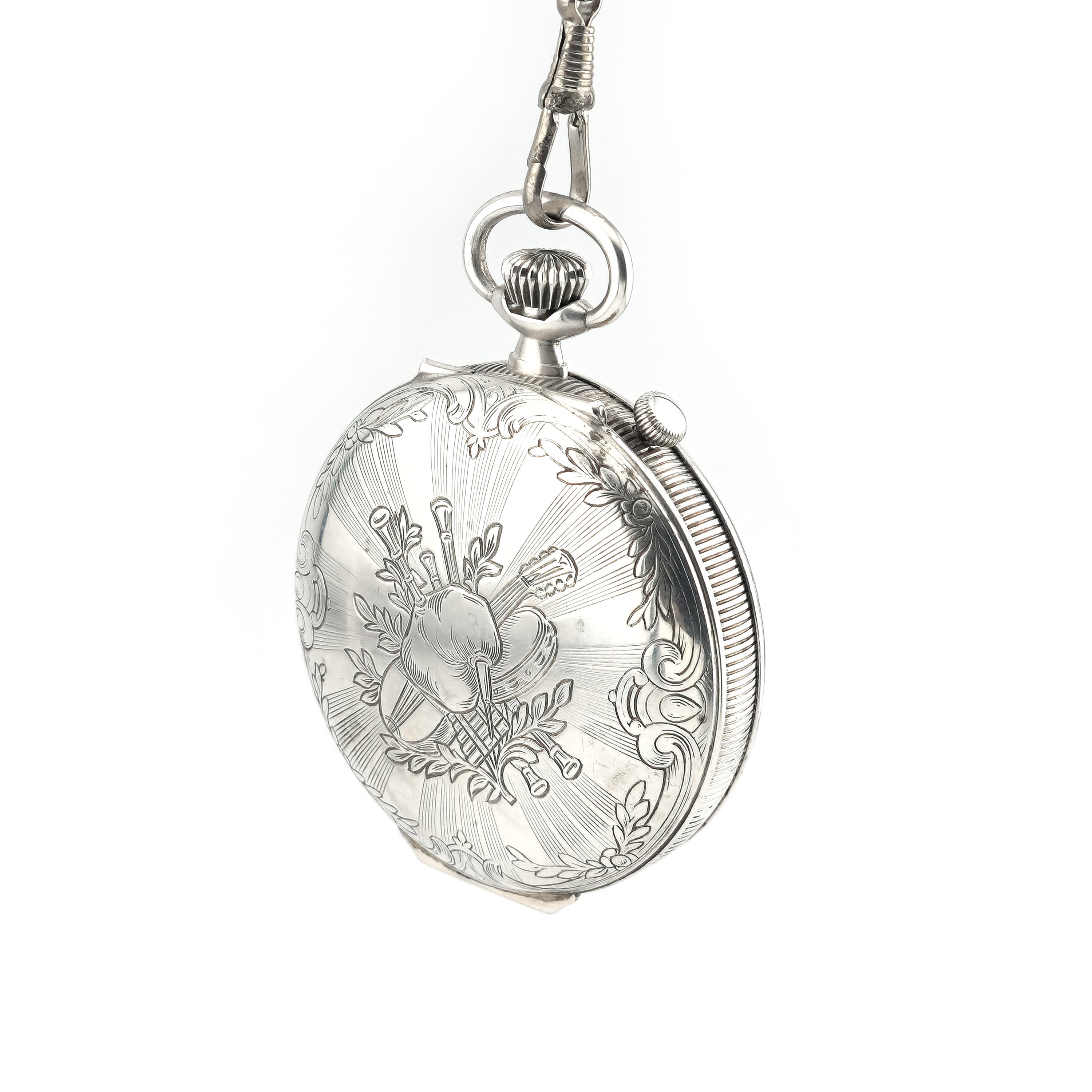 Reuge Prunk Taschenuhr mit Musikspielwerk Schweiz (3)