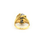 Tahiti-Keshi-Perle Ring mit 3 Diamanten 750er Gold