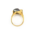 Tahiti-Keshi-Perle Ring mit 3 Diamanten 750er Gold