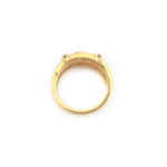 Mehrreihiger Diamantring im Wickeldesign 585er Gold