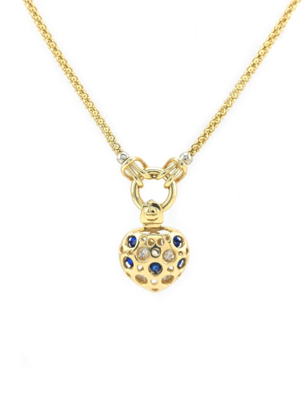 Herzförmiges Collier durchbrochen 585er Gold