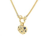 Herzförmiges Collier durchbrochen 585er Gold