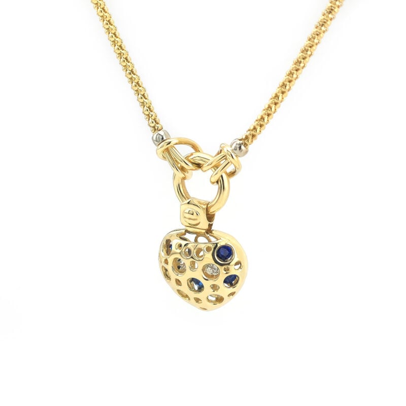 Herzförmiges Collier durchbrochen 585er Gold 2 Herzförmiges Collier durchbrochen 585er Gold