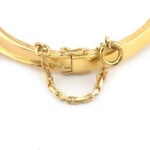 Armreif V-Form mit Smaragd und Diamant 585er Gold