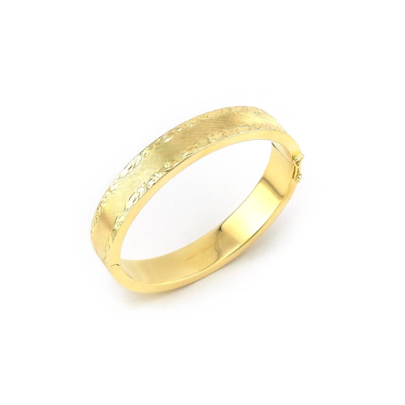 Armreif per Hand Ziseliert 585er Gold 1 Armreif per Hand Ziseliert 585er Gold