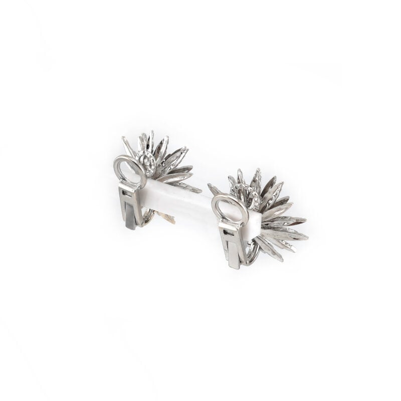 Blüten Ohrringe aus 585er Gold mit Clips 3 Blüten Ohrringe aus 585er Gold mit Clips