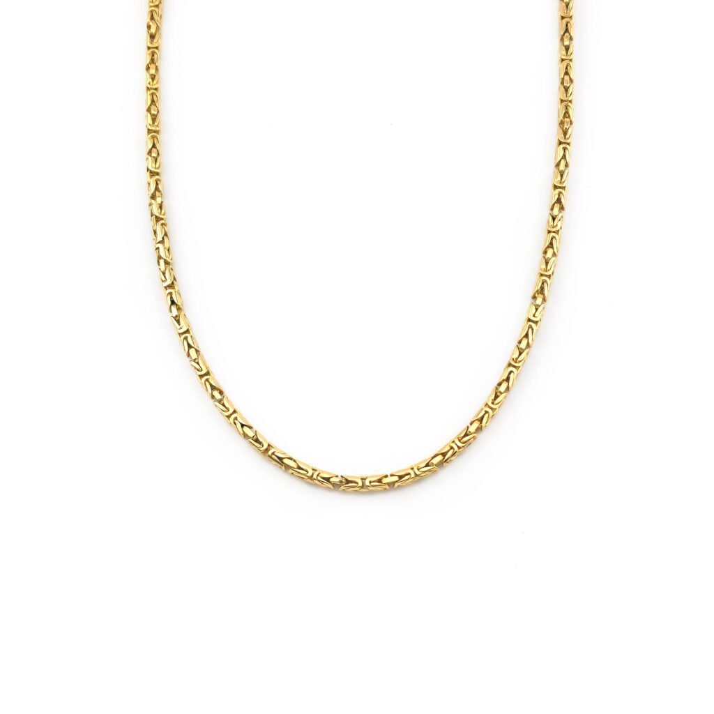 Massive Vintage Königskette Rund 585er Gold 58cm (4)