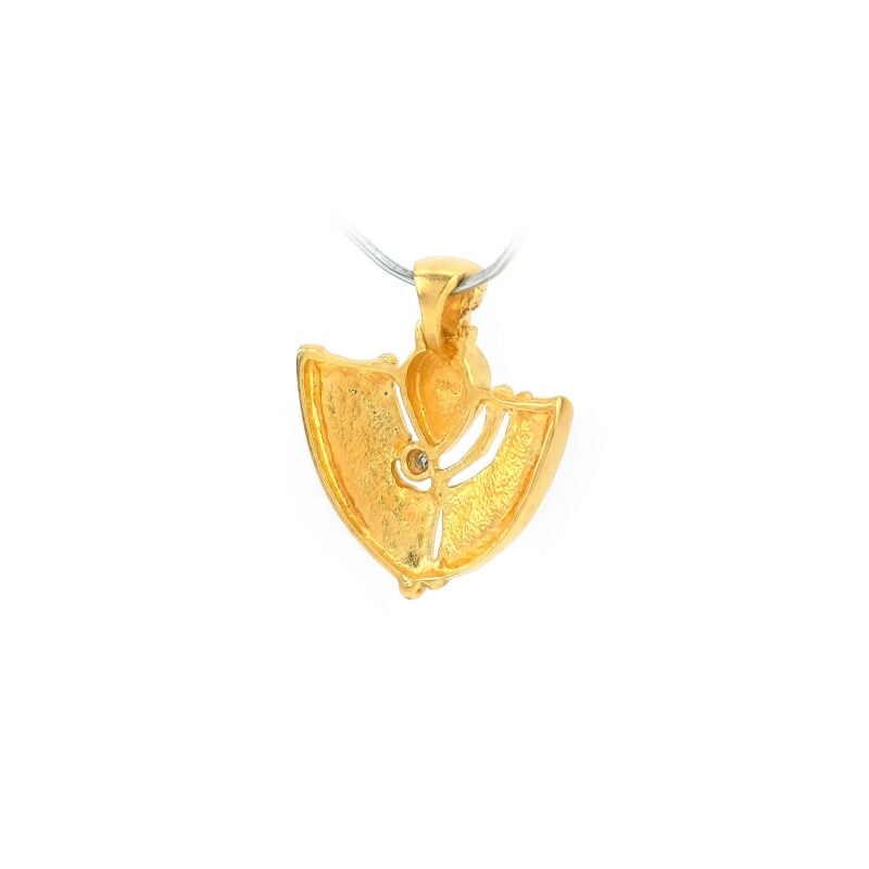 Opal Anhänger mit Diamant Gelbgold