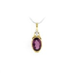 Prachtvoller Vintage Gold Anhänger mit Amethyst