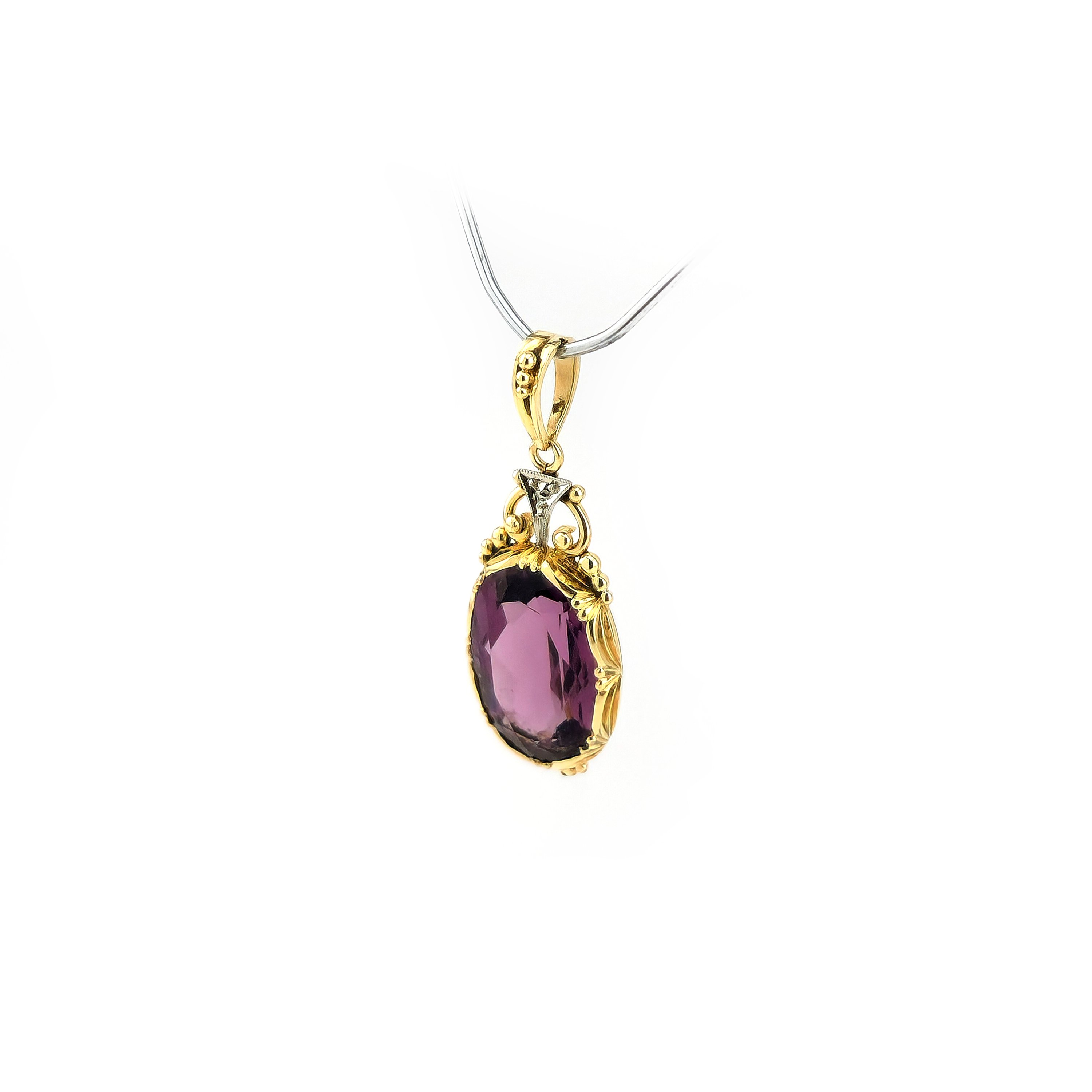 Home Juwelier Göze New Header Design 12 Prachtvoller Vintage Gold Anhänger mit Amethyst (2)