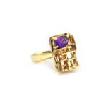 Retro Amethyst 585er Goldring