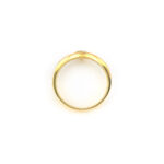 Ring in V-Form mit Smaragd und Diamant 585er Gold