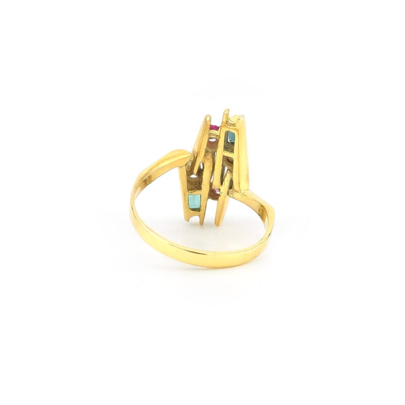 Vintage Gold Ring mit Turmalin 585er Gold 4 Vintage Gold Ring mit Turmalin 585er Gold