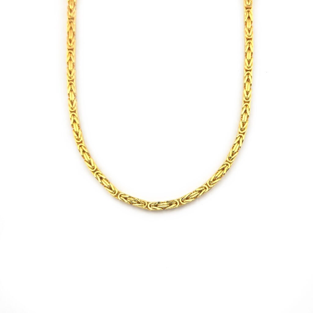 Vintage Königskette 4 Kant 585er Gold 60cm; 5 mm (4)