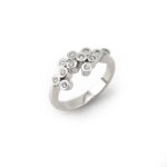 Cluster Ring mit Diamanten 750er Gold