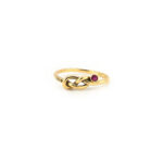 Knotenring 585er Gold mit Rubin