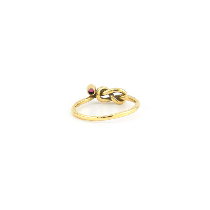 Knotenring 585er Gold mit Rubin