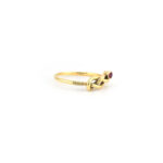 Knotenring 585er Gold mit Rubin