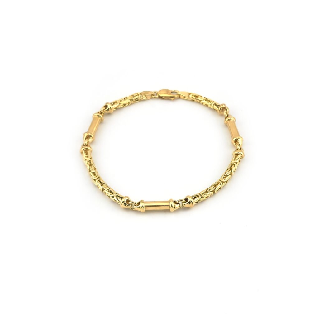 Massives Vintage Königsarmband Rund 585er Gold