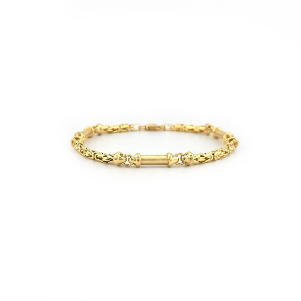 Massives Vintage Königsarmband Rund 585er Gold (4)