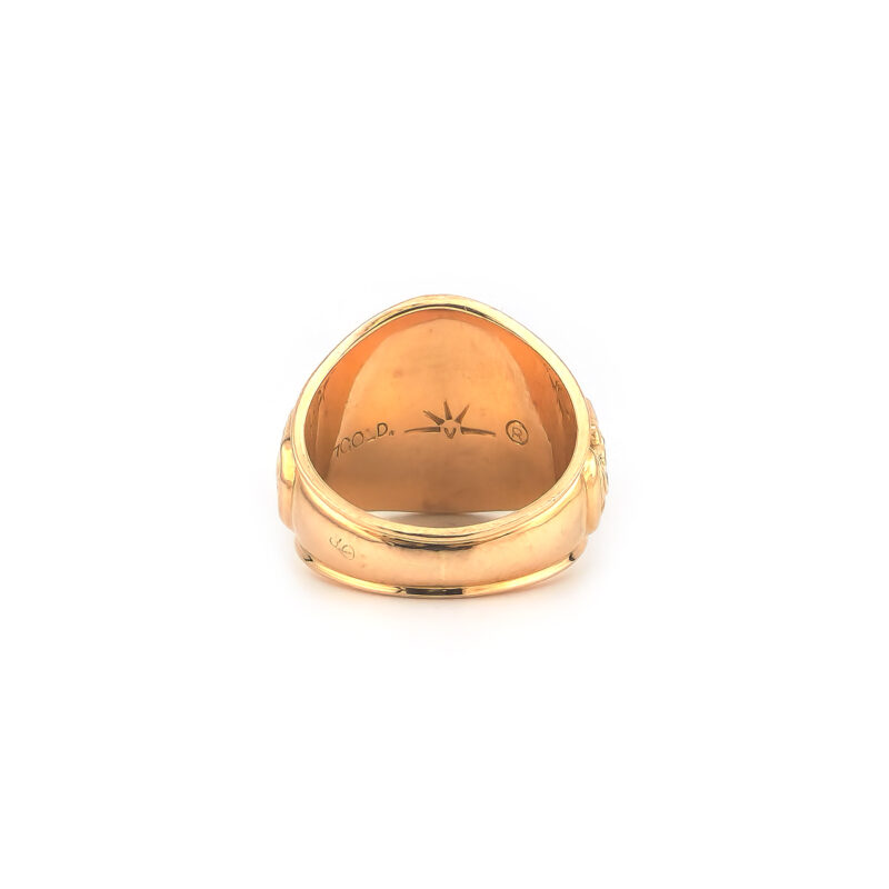 Militärring mit Sternsaphir Rosegold