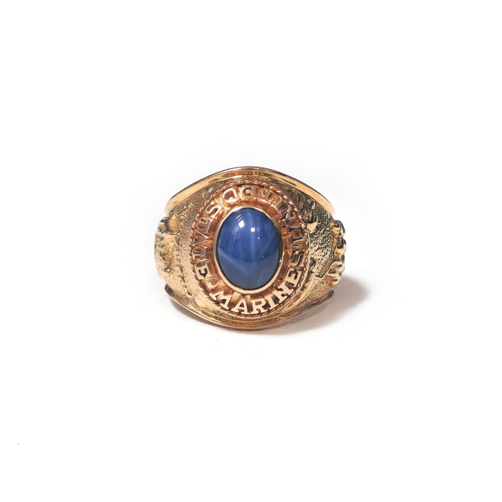 Militärring mit Sternsaphire Rosegold (5)