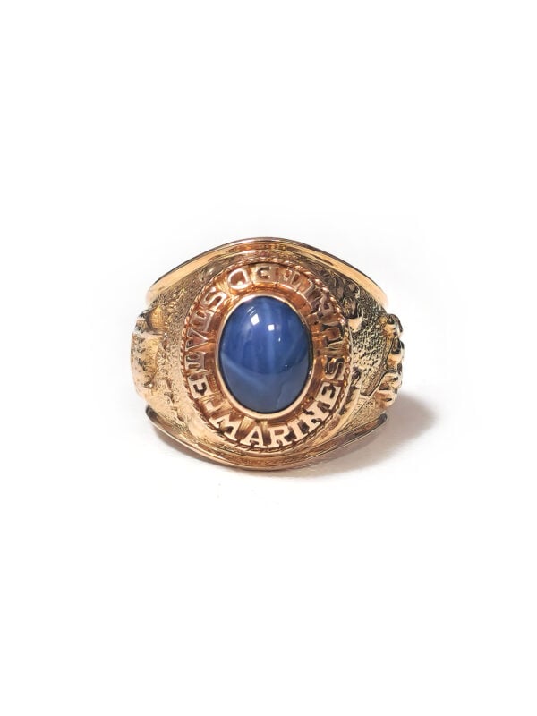 Militärring mit Sternsaphire Rosegold (5)