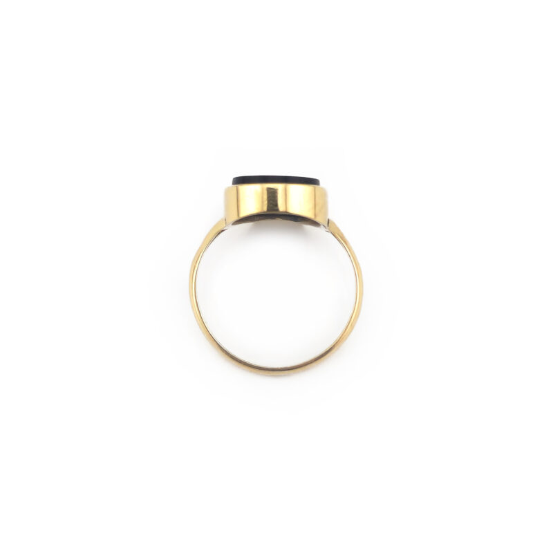 Schwarzer Onyx Ring 585er Gold