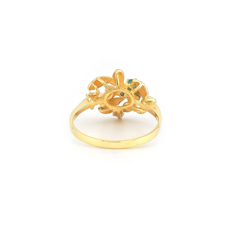 Vintage Cluster Ring Gold mit Edelsteinen