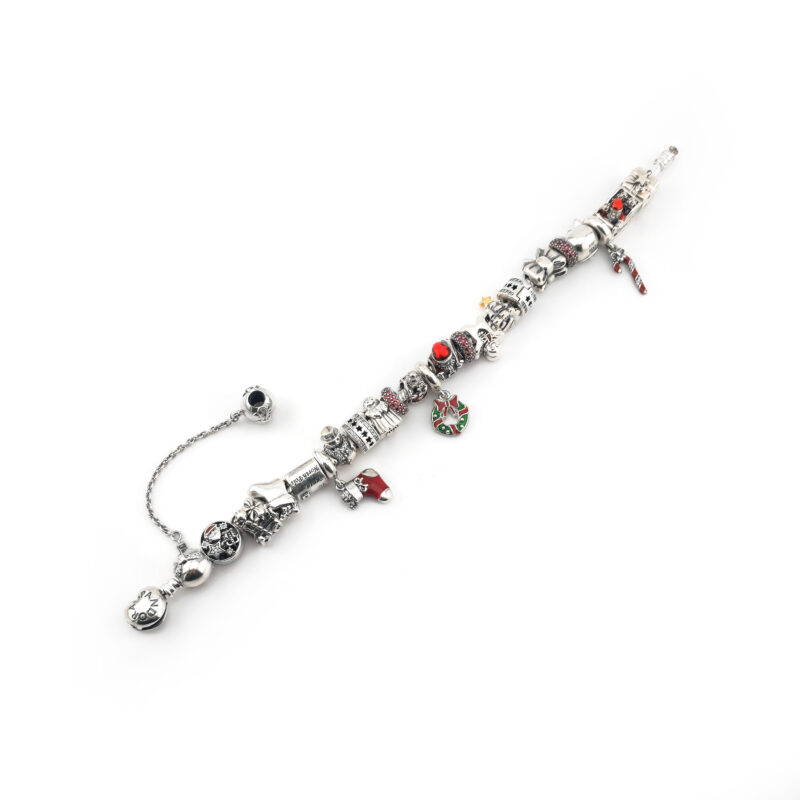 X-Mas Pandora Armband 925er Silber 20 cm 99 Gr.