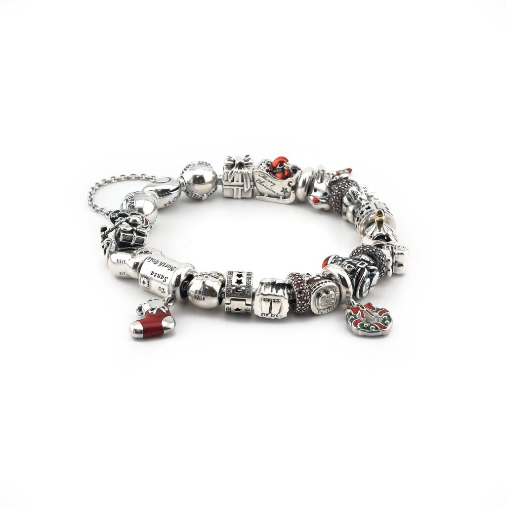 X-Mas Pandora Armband 925er Silber 20 cm 99 Gr (4)
