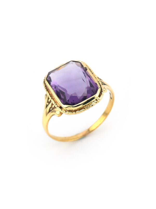 Amethyst Vintage Ring aus 585er Gold