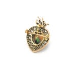 Antiker Opal Anhänger/Brosche um 1890 in Herzform