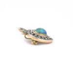 Antiker Opal Anhänger/Brosche um 1890 in Herzform