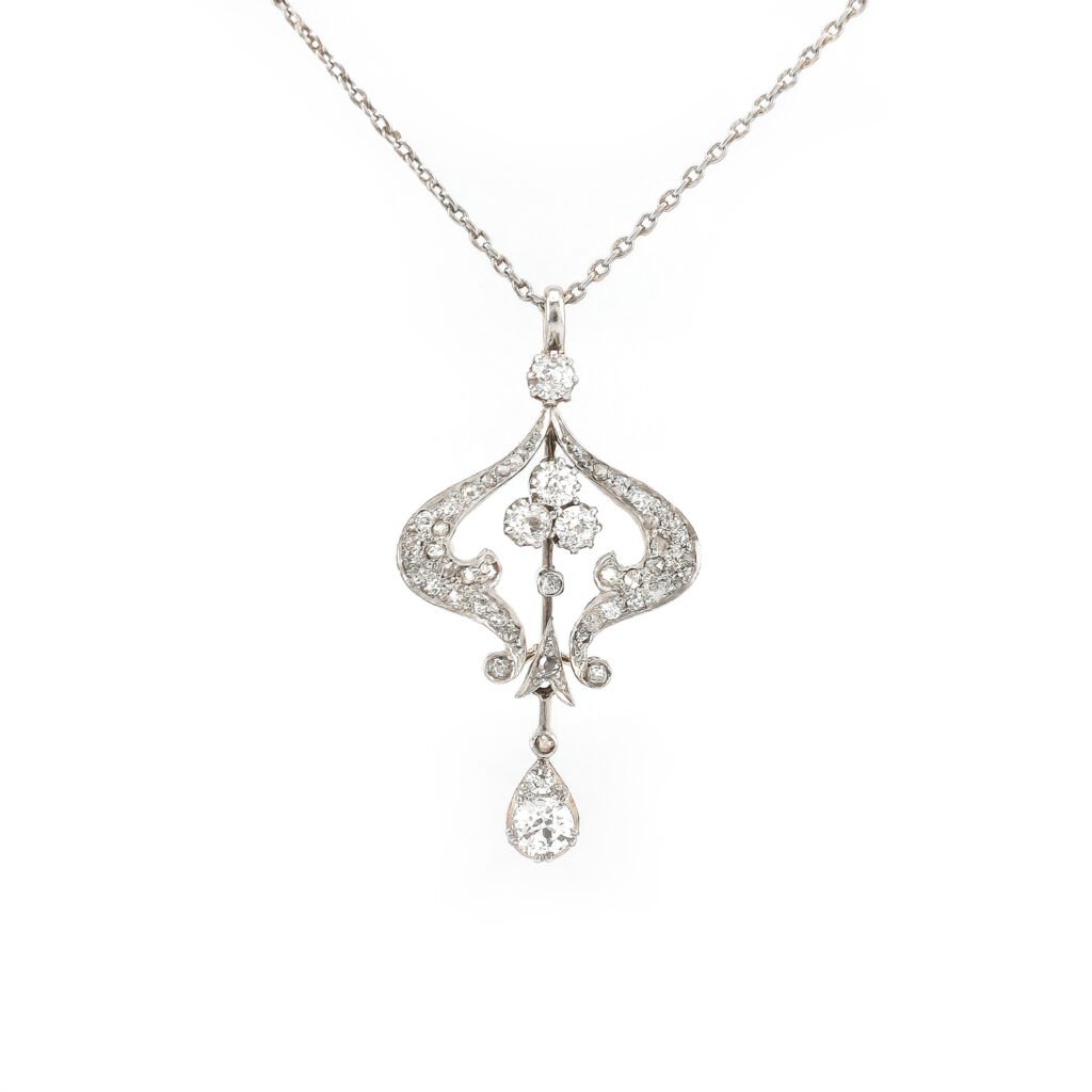 Antikes Collier um 1900 mit ca. 1,2 ct Diamanten
