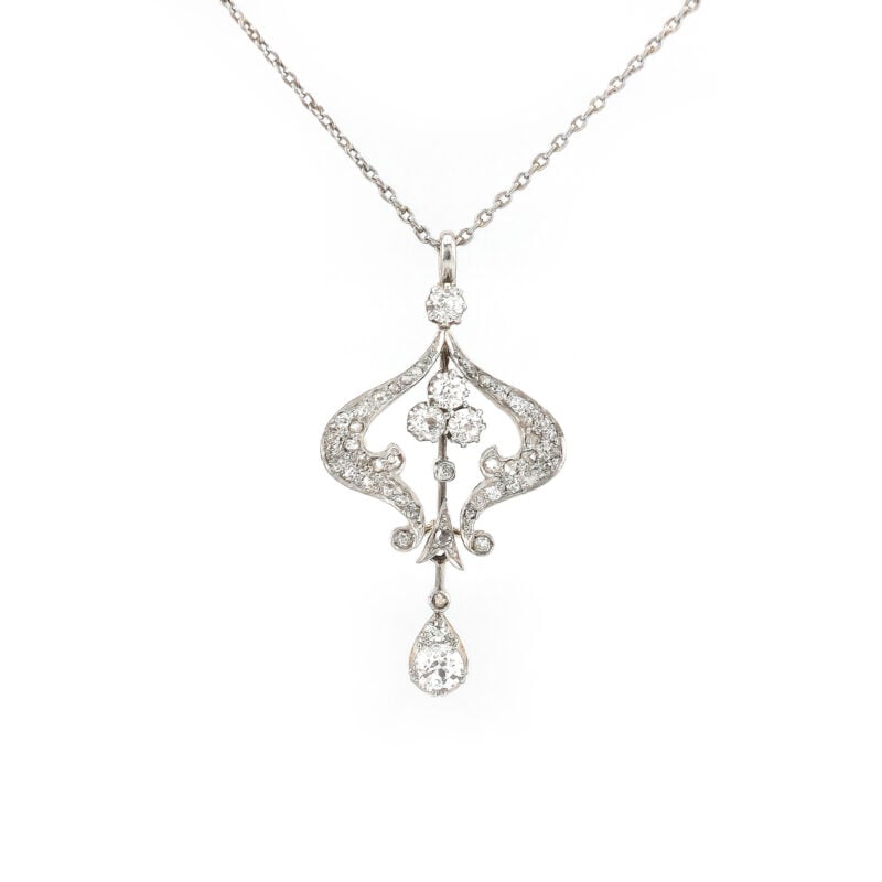 Antikes Collier um 1900 mit ca. 1,2 ct Diamanten