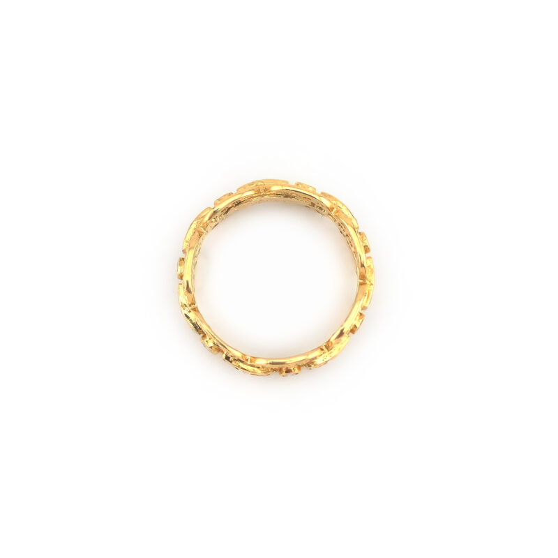 Chain Link Design Ring 750er Gold 1,15 ct Dia.