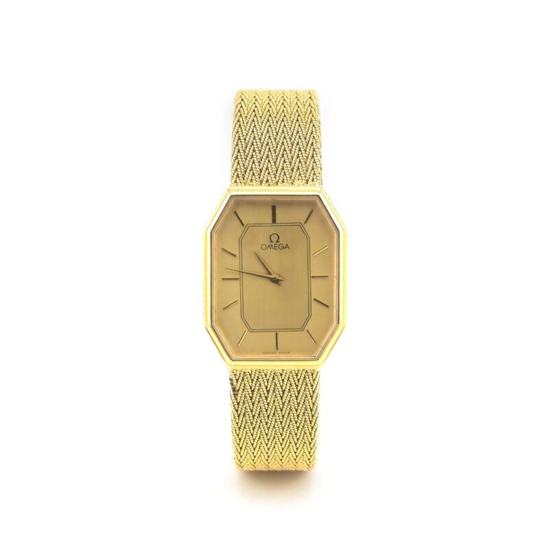 OMEGA Vintage 1365 750er Gold Armband Integriert