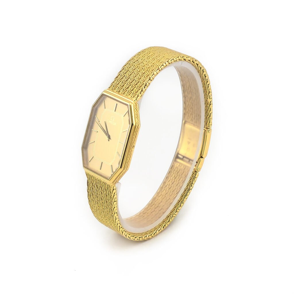 OMEGA Vintage 1365 750er Gold Armband Integriert (6)