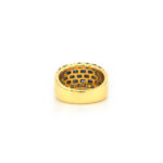 Saphir Bandring Breit aus 750er Gold und Diamanten
