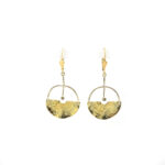 Vintage Ohrringe im organischen Design 585er Gold